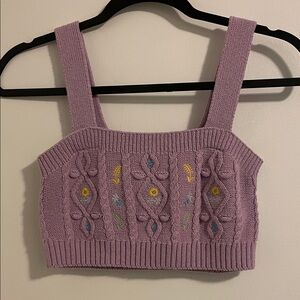 Zara Lavender Knit Top